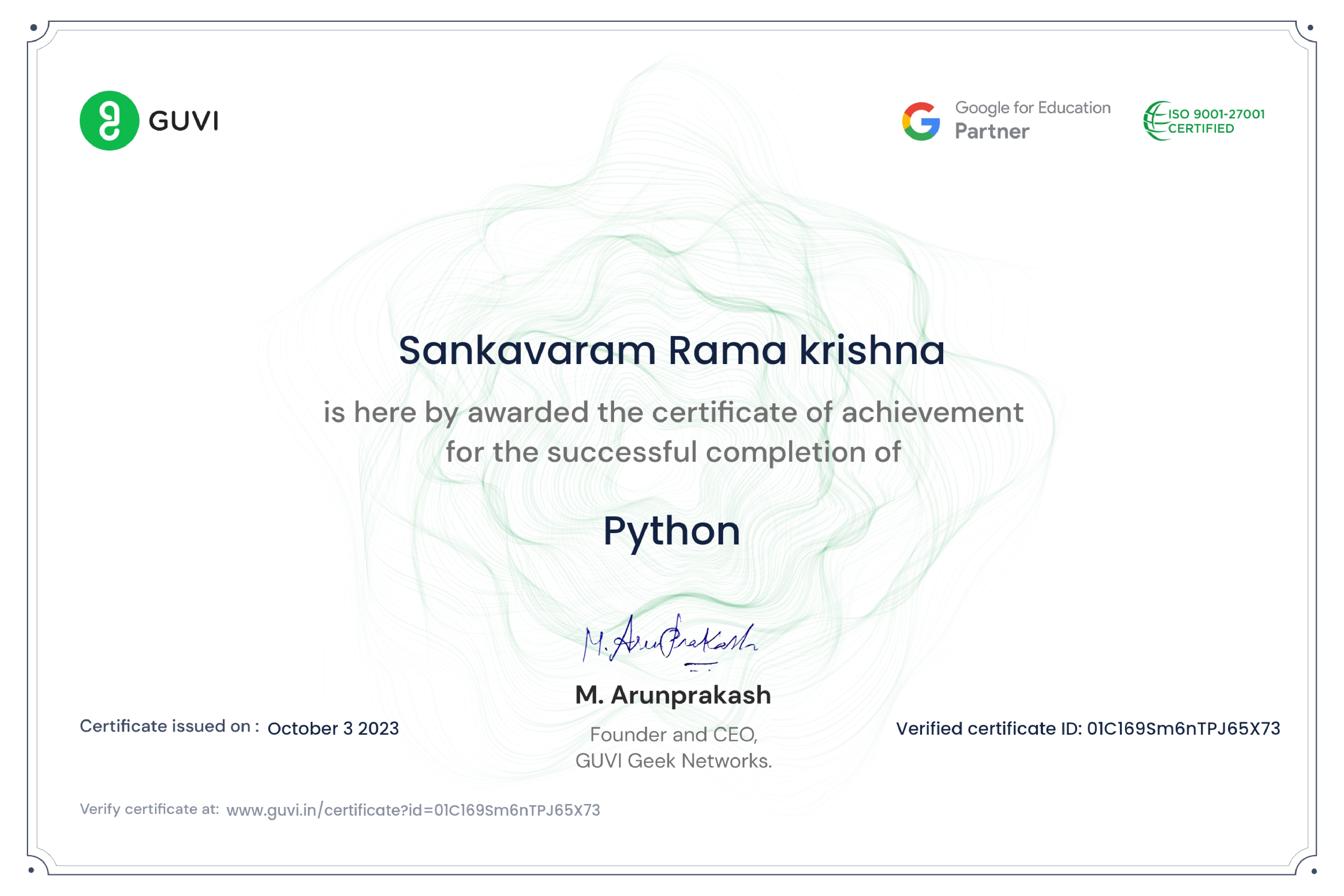 Certificate 2